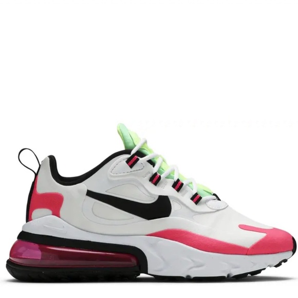 Authentic Nike Air Max 270 React White Black-Hyper Pink Size 7 - Picture 1 of 6